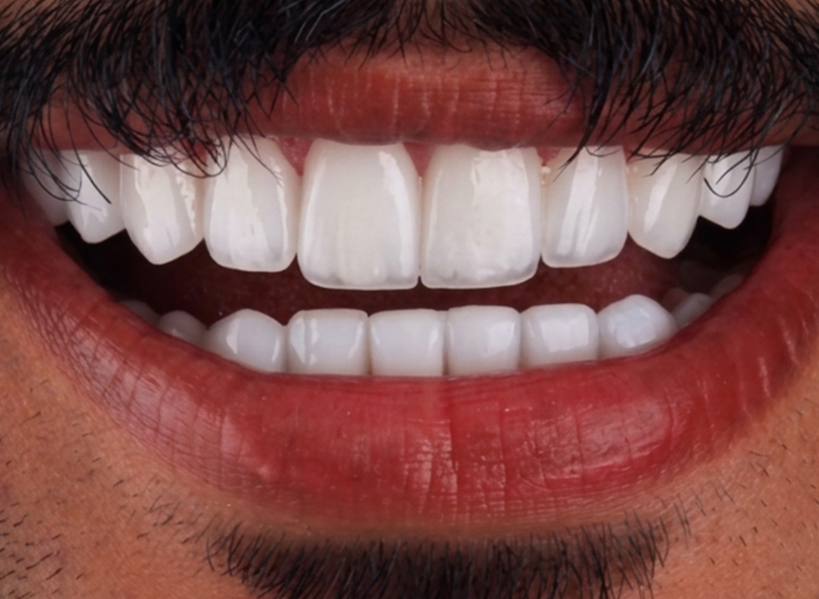بعد تجميل الأسنان